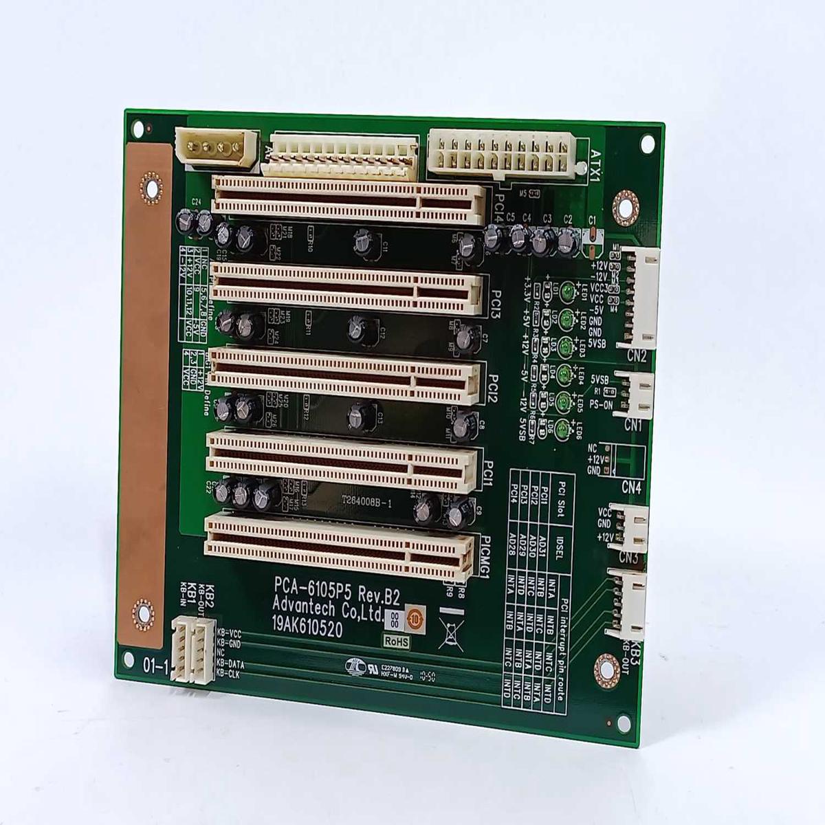 Advantech PCA-6105P5 19AK610520 969K610500E Backplane Board
